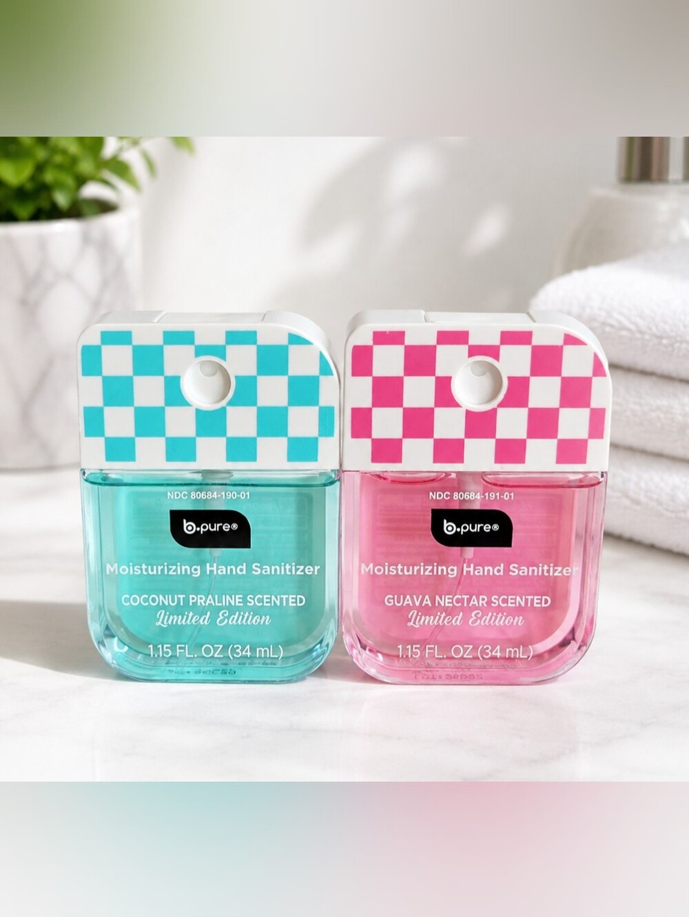 LIMITED EDITION ANTIMICROBIAL HAND SANITIZERS COCONUT PARALINE & GUAVA  NECTAR